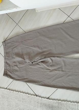 Льняные брюки палаццо h&amp;m 5