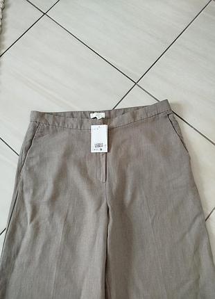 Льняные брюки палаццо h&amp;m 3