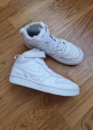Кеды высокие nike court borough mid 2 (cd7783- 100) / размер 34 оригинал