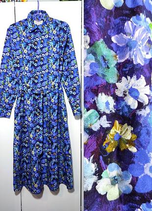 Великолепное платье -рубашка,в цветочный принт