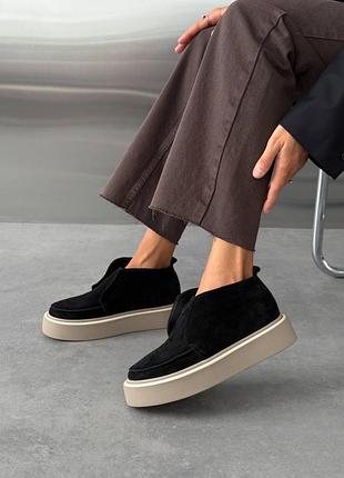 Стильні лофери натуральна замша