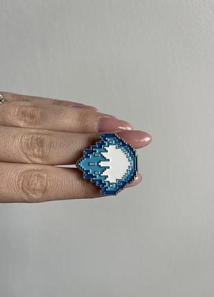 Пін значок металевий брошка піксельна крапля льоду