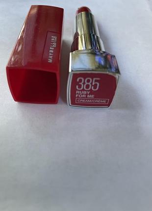 Червона губная помада 385 maybelline