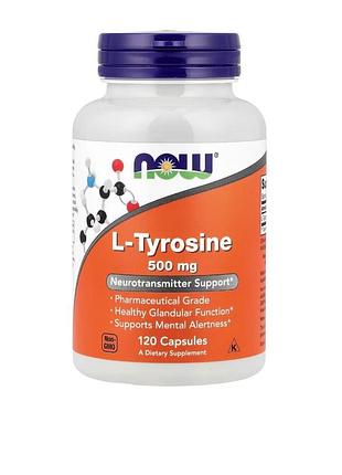 L-тирозин, 500 мг, 120 капсул