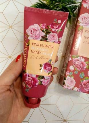 Крем для рук с экстрактом розы farmstay pink flower blooming hand cream pink rose2 фото