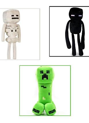 Набор м'яких іграшок minecraft крипер скелет ендермен