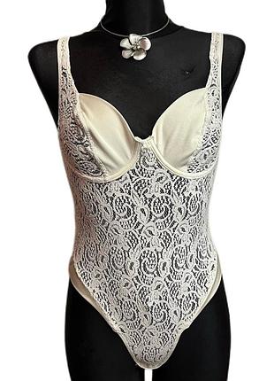 Винтажное боди с кружевом vintage 2000s y2k