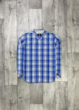 Timberland slim fit рубашка 2xl размер с длинным рукавом синяя