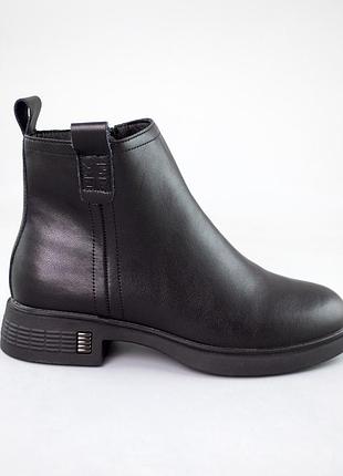 Челси женские кожа байка 593059 черные