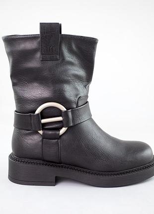 Ботинки женские мех 593043 черные