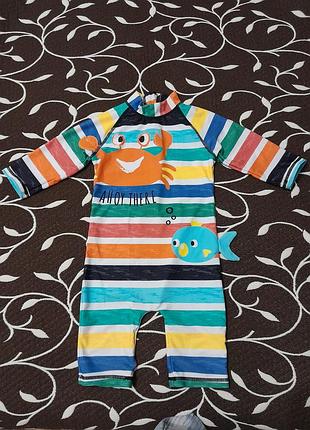 Комбінезон сонцезахисний для плавання на хлопчика 1,5-2 роки, фірми tu