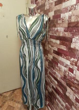 Платье сарафан макси на резинке размер м-л.вискоза