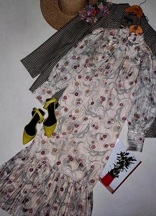 Роскошное новое миди платье в цветочный принт