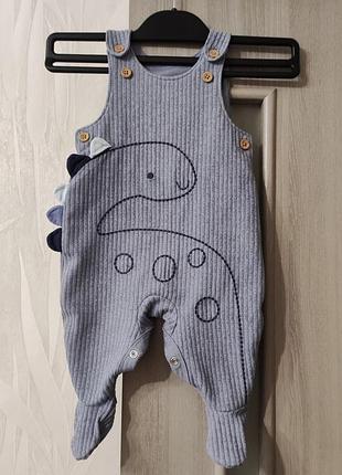 Человечек на мальчика 0-3 месяцев, серый человечек на малыша