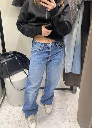 Базові джинси mom бойфренд оверсайз від zara