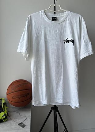 Футболка белая stussy размер хл мужская