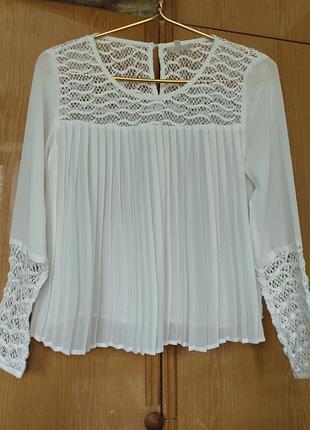 Блузка святкова плісе полієстер в ідеалі р.42-44 love j