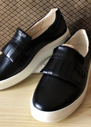 Лофери ecco soft 9 243863 оригінал натуральна шкіра нові розмір 36,37,38 чорні