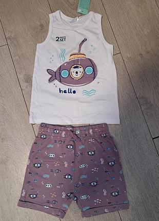 Костюм летний новый р.98 100%котон