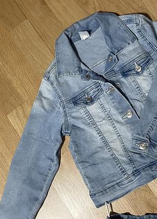 Куртка джинсова h&m 6/7; 7/8 років