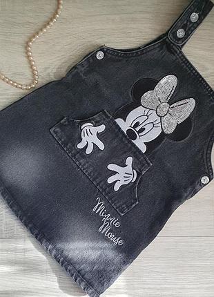 Джинсовый сарафан мини маус disney