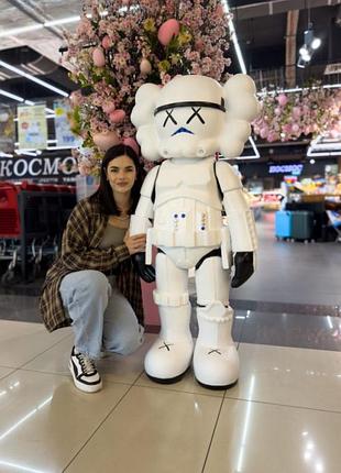 Kaws star wars stormtrooper white велика колекційна статуетка фігурка 140 см білий kw007