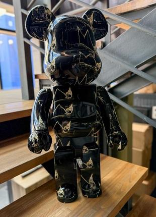 Статуетка bearbrick дизайнерська фігурка для інтер'єру ведмідь беарбрик 70 см чорний mb005