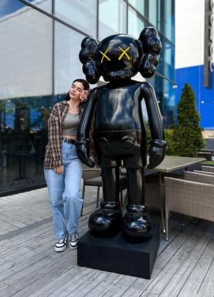 Kaws companion black велика колекційна фігурка 180 см чорний kw005