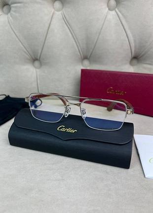 Прозора оправа cartier з дерев'яними дужками g230