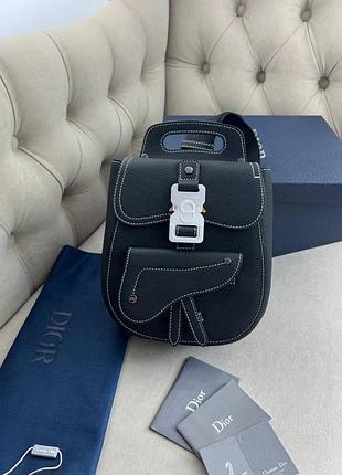 Сумка-слінг чорна dior gallop c853