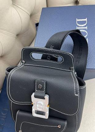 Сумка-слінг чорна dior gallop c853 4