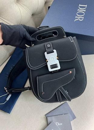 Сумка-слінг чорна dior gallop c853 8