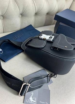 Сумка-слінг чорна dior gallop c853 9