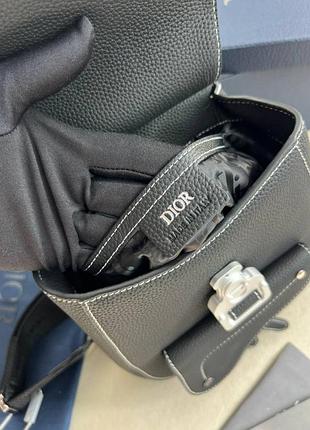 Сумка-слінг чорна dior gallop c853 10