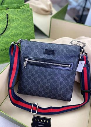 Мессенджер серый gucci supreme c583