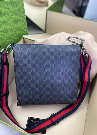 Месенджер сірий gucci supreme c583 5