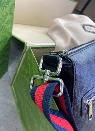 Месенджер сірий gucci supreme c583 7