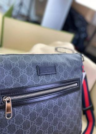 Месенджер сірий gucci supreme c583 8