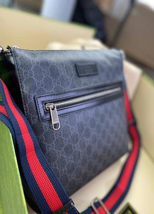 Месенджер сірий gucci supreme c583 10