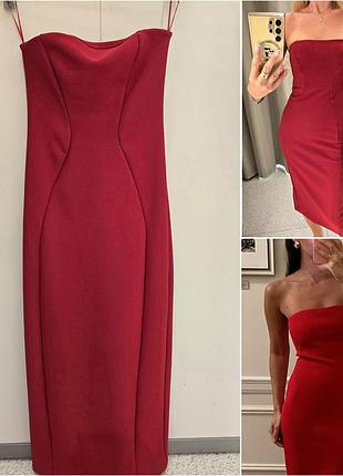 Креповое обтягивающее платье zara.