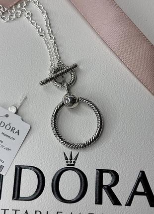 Подвеска pandora с кулоном "o" и т-образной застёжкой бирка гарантия 30 дней s925 ale