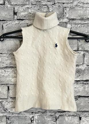 Женский свитер гольф polo ralph lauren bear teddy кофта без рукавов жилетка безрукавка поло ральф лорен классическая lacoste джемпер hugo boss пуловер