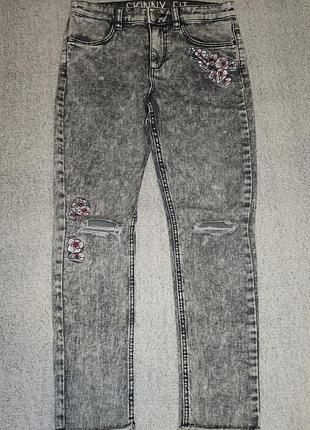 Джинсы скинни h&m на 9-10 лет