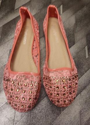 Балетки тканеві з камінцями