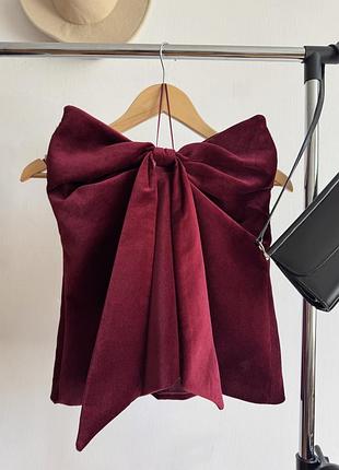 Велюровтй корсетний топ