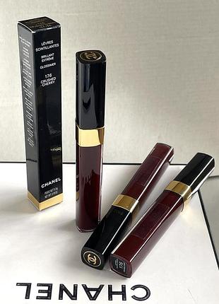 Оригінал. блиск для губ. chanel levres scintillantes brillant extreme glossimer  👉🏻відтінок 176 crushed  cherry