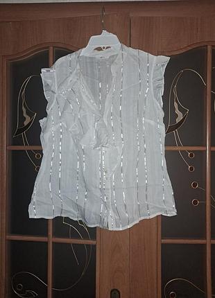 Белая летняя блуза