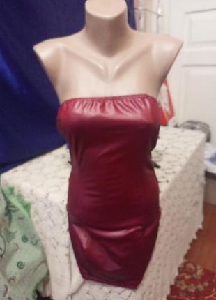 Платье как кожаное