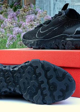 Nike react vision чорні кросівки 4
