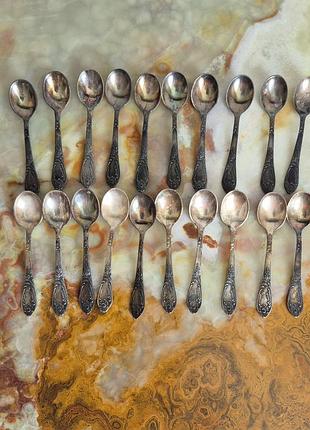 Ложка мельхиоровая кофейная мнц винтаж мельхиор